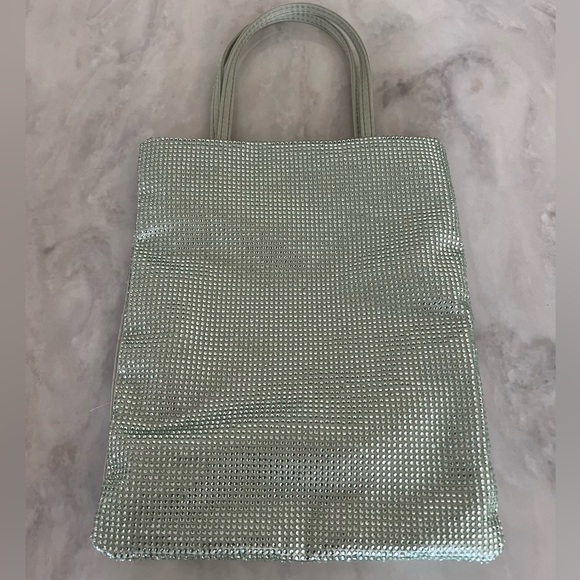 ZARA rhinestone mini tote bag green (pre owned) - Picture 13 of 13